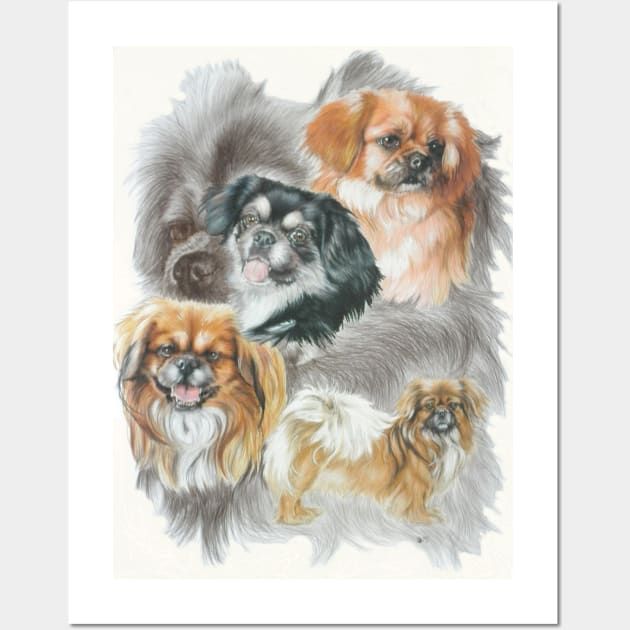 Tibetan Spaniel Medley Wall Art by BarbBarcikKeith